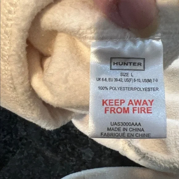 Hunter Ivory Fleece Boot Liners - Picture 5 of 5